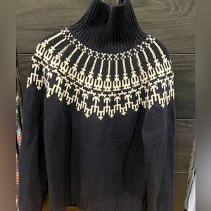 Tory Sport navy Nordic wool sweater